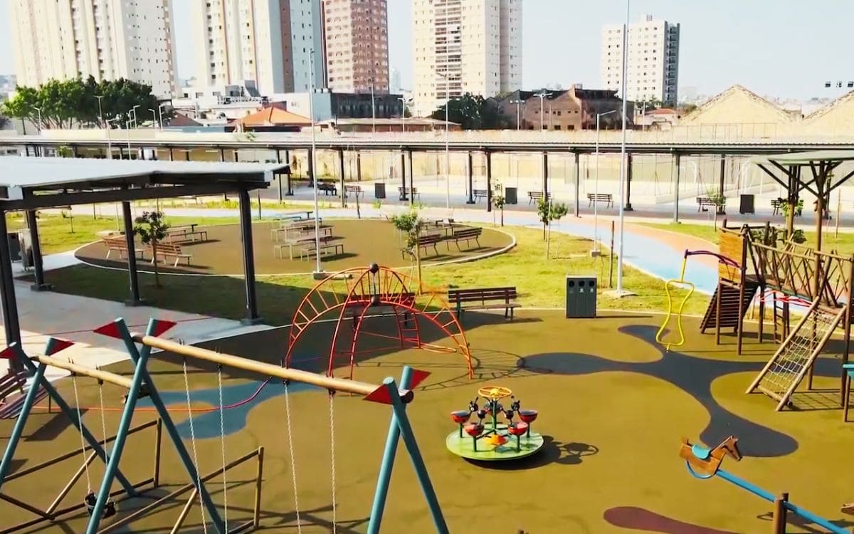 playground no parque província de trviso