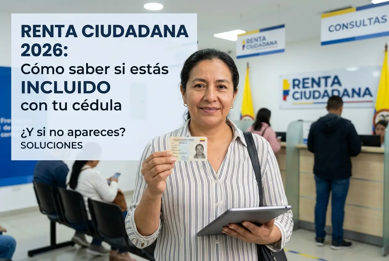 Mulher com ID no escritório do Renda Cidadã 2026 sorrindo