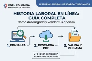 Gráfico informativo para validar contribuições laborais online