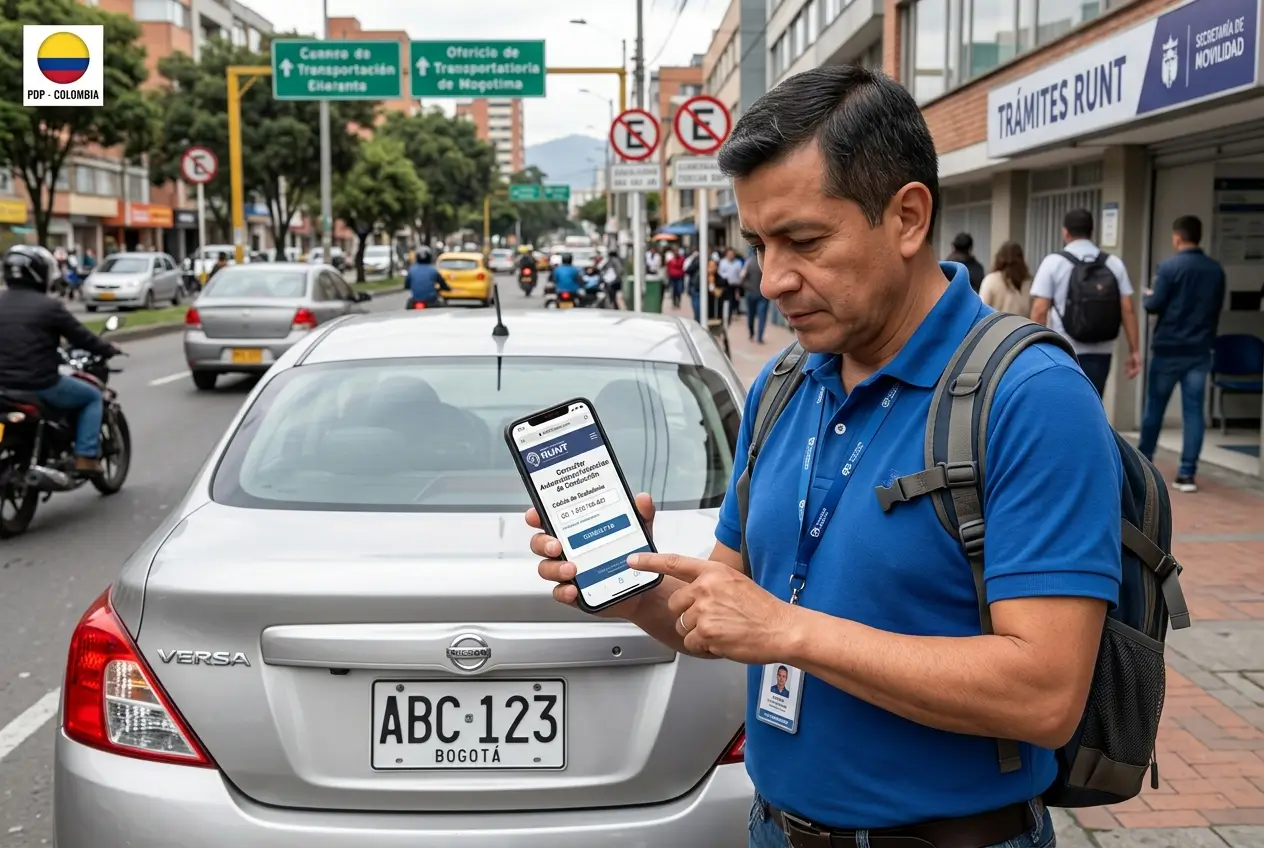 Homem com smartphone olhando app em cidade movimentada