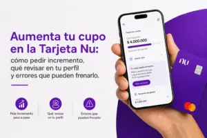 Aplicativo de crédito Tarjeta Nu exibindo limite e saldo
