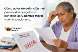 Mulher preocupada com erro em registro civil e benefício 2026